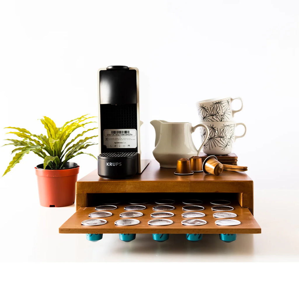 Tiroir de rangement élégant pour capsules de café